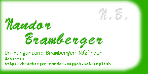 nandor bramberger business card